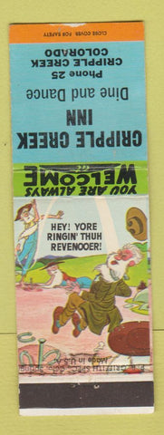Matchbook Cover - Cripple Creek Inn Colorado hillbilly WEAR