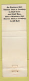 Matchbook Cover - Cripple Creek Inn Colorado hillbilly WEAR