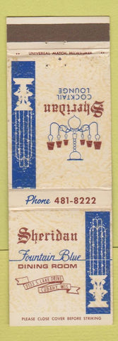 Matchbook Cover - Sheridan Fountain Blue Dining Room Cudahy WI