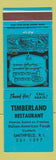 Matchbook Cover - Timberland Restaurant Smithfield RI