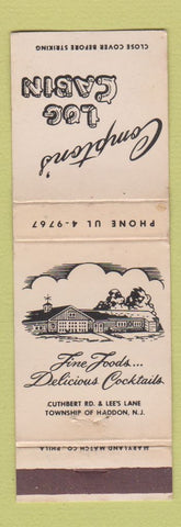 Matchbook Cover - Compton's Lob Cabin Haddon NJ WEAR