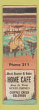 Matchbook Cover - Home Cafe Cripple Creek Colorado