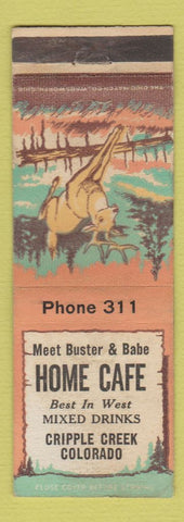 Matchbook Cover - Home Cafe Cripple Creek Colorado