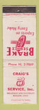Matchbook Cover - Craig's Phillips 66 oil gas Boulder Colorado WEAR