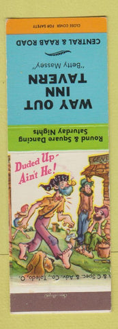 Matchbook Cover - Way Out Tavern hillbilly
