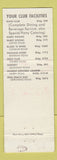 Matchbook Cover - Fort Sill OK Officers' Open Mess WRON