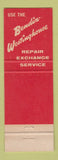 Matchbook Cover - Bendix Westinghouse Andrew's Durango Colorado