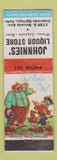 Matchbook Cover - Johnnies' Liquor Store Colorado Springs hillbilly WEAR
