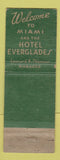 Matchbook Cover - Hotel Everglades Miami FL