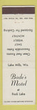 Matchbook Cover - Bade's Motel Rock Lake Mills WI