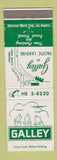 Matchbook Cover - Galley Restaurant Los Angeles CA