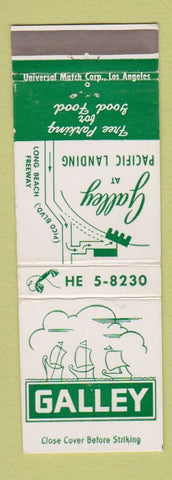 Matchbook Cover - Galley Restaurant Los Angeles CA