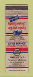Matchbook Cover - Cities oil gas Johnson's Montgomery AL WWII WORN