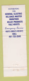 Matchbook Cover - New England Machine Electric Westerly RI PAWtucket