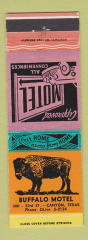 Matchbook Cover - Buffalo Motel Canyon TX