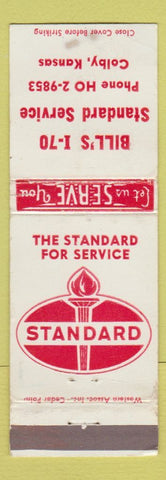 Matchbook Cover - Bill's I-70 oil gas Standard Colby KS WEAR