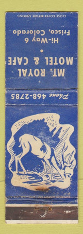 Matchbook Cover - Mt Royal Motel Cafe Pueblo Colorado WORN