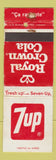 Matchbook Cover - 7Up Soda Royal Crown Cola Canada WORN