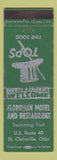 Matchbook Cover - Floridian Motel Restaurant St Clairsville OH
