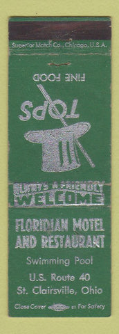 Matchbook Cover - Floridian Motel Restaurant St Clairsville OH
