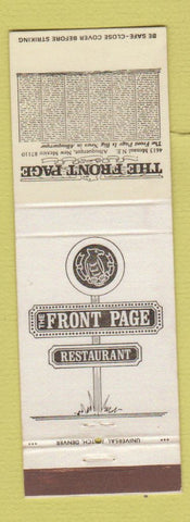 Matchbook Cover - Front Page Restaurant Albuquerque NM