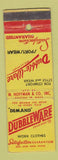 Matchbook Cover - Dubbleware Worth Clothes M Hoffman Boston MA