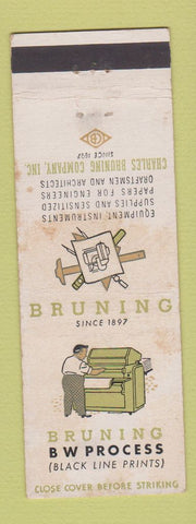 Matchbook Cover - Bruning BW Process WEAR