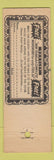 Matchbook Cover - New Home Sewing Machine Welling Hardware Germantown IL