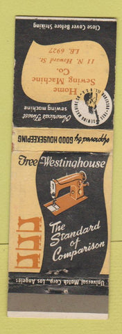 Matchbook Cover - Westinghouse Sewing Machine