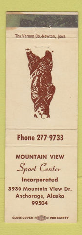 Matchbook Cover - Mountain View Sport Center Anchorage AK
