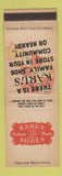 Matchbook Cover - Karl's Family Shoe Stores