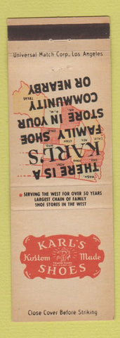 Matchbook Cover - Karl's Family Shoe Stores