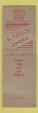 Matchbook Cover - Karl's Family Shoe Stores