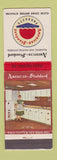 Matchbook Cover - American Standard Kitchens