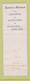 Matchbook Cover - American Standard Kitchens