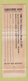 Matchbook Cover - Time Magazine Military Rate