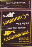Matchbook Cover - JP's BBQ Columbus OH Ribs 40 Strike