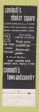 Matchbook Cover - Caminati's Restaurant Cleveland OH