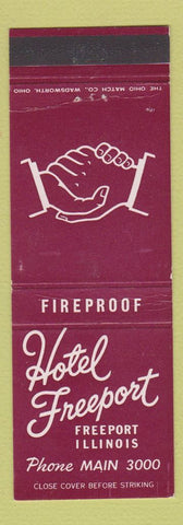 Matchbook Cover - Hotel Freeport IL