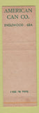 Matchbook Cover - American Can Safety Use Trash Cans
