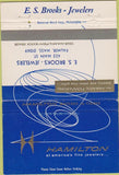 Matchbook Cover - Hamilton Watches ES Brooks Palmer MA 40 Strike