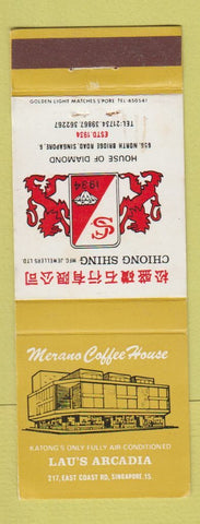 Matchbook Cover - Lau's Arcadia Chiong Shing Singapore Merano Coffee House