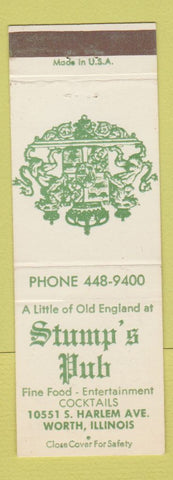 Matchbook Cover - Stump's Pub Worth IL