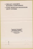 Matchbook Cover - Duwe Mausoleum Sales Oshkosh WI 40 Strike