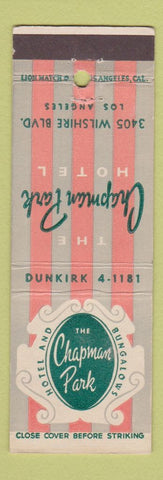 Matchbook Cover - Chapman Park Hotel Los Angeles CA