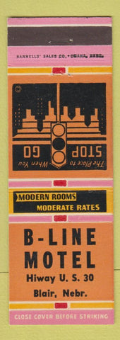 Matchbook Cover - B Line Motel Blair NE #1