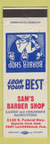 Matchbook Cover - Sam's Barber Shop Fort Lauderdale FL