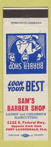 Matchbook Cover - Sam's Barber Shop Fort Lauderdale FL