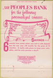 Matchbook Cover - Peoples Bank Trust Wilmington D 40 Strike