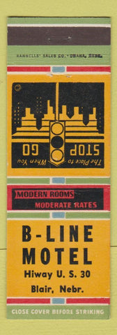 Matchbook Cover - B Line Motel Blair NE #2